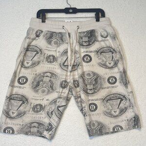 Grunge Switch Remarkable Shorts Men’s Dollar Sign Graphic Cotton Elastic Pull on